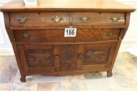 24x48x37" Vintage Wood Buffet (Oak) (Hall)