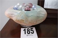 13x7" Glass Bowl with Glass Balls (R5)