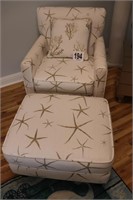 Star Fish Themed Chair, Ottoman & Cushion (Like