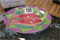 16x21" Fish Themed Platter (Hand Painted) (R5)