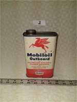 Mobiloil Outboard Oil Can (Partially Fuel ~1/2)