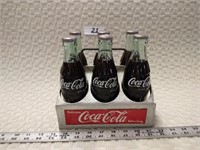 Vintage Alum. Coca-Cola 6-Pack Case w/ Bottles