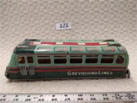Hadson Greyhound Lines Tin Friction Bus