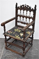 Antique "St George" Carved Renaissance Style Chair
