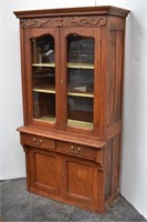 Antique China Hutch Cabinet with Key