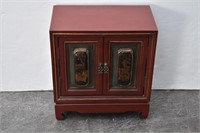 Asian Red Nightstand/End Table