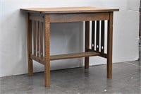 Mission Style Oak Library Writing Table