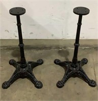 (2) Cast Iron Table Bases