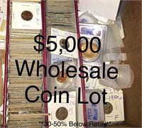 $5000 Wholesale Coin Lot Blowout Sale