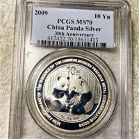 2009 Chinese Silver Panda PCGS - MS70