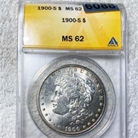 1900-S Morgan Silver Dollar ANACS - MS62