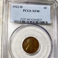 1922-D Lincoln Wheat Penny PCGS - XF40