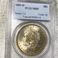 1883-O Morgan Silver Dollar PCGS - MS65