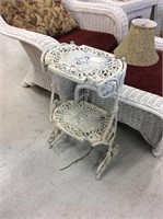 Two-tier cast iron table