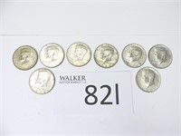 1968 Kennedy Half Dollars 8 Count