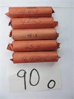 5 Rolls of Assorted Wheat Pennies