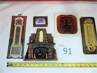 Vintage Thermometer and Beer Adv. Lot