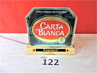 Carta Blanca Bar Top Light Advertisement