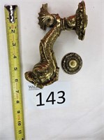Ornate Brass Koi Door Knocker