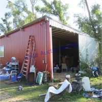 30X60 machine shed, 15 ft tall in front, 12.5 back