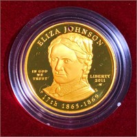 2011-W $10 Eliza Johnson Gold Coin 1/2Oz PR