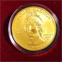 2007-W $10 Dolley Madison Gold Coin 1/2Oz UNC