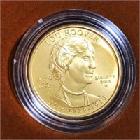 2014-W $10 Lou Hoover Gold Coin 1/2Oz UNC