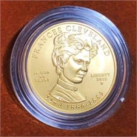 2012-W $10 Frances Cleveland Gold Coin 1/2Oz UNC