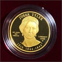 2009-W $10 Julia Tyler Gold Coin 1/2Oz PR