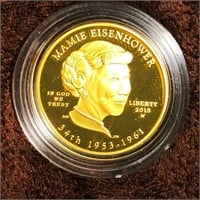 2015-W $10 Mamie Eisenhower Gold Coin 1/2Oz PR
