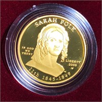 2009-W $10 Sarah Polk Gold Coin 1/2Oz PR
