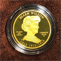 2013-W $10 Ellen Wilson Gold Coin 1/2Oz PR