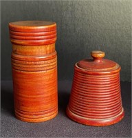 Two Pieces Antique Treenware