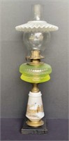 Hand Painted Victorian Oil Lamp