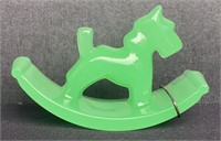 Art Deco Jadeite Glass Scotty Dog Blotter