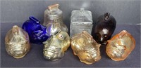 Eight Glass Piggy Banks