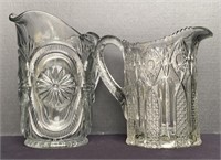 Two EAPG Crystal Water Pitchers