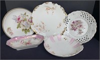German And Misc China Plates And Relishes