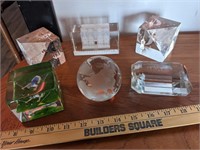 Six (6) Paperweights (Two Damaged)
