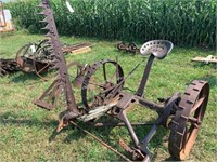 McCormick antique 6' sickle mower on steel wheels
