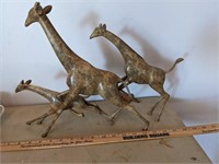 Metal Giraffe Sculpture (Signed)
