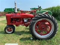 Farmall H tractor, narrow front, repainted