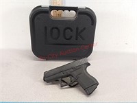 Glock 43 9mm pistol gun, 2-6rd magazines, 3.39"