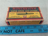 Vintage Winchester 303 savage ammo ammunition