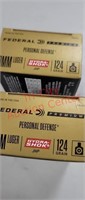 40 rds 9mm jacketed hollow point ammo ammunition