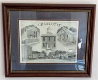 City Of Charlotte Framed Artist Proof Print