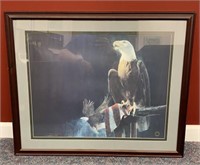 Framed Eagle Signed Print