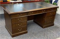 Wooden Leather Top Desk