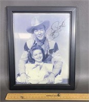 Roy Rogers Autographed Picture With Dale Evans