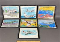 Assorted Plane Watercolor